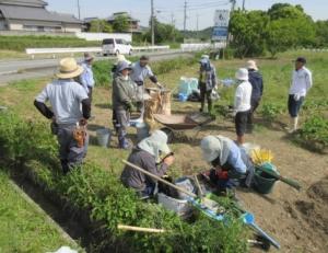 保田ぼかしをつくる受講生の様子