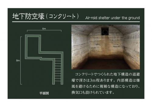 地下防空壕（コンクリート）サイン