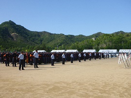 写真：令和元年度消防操法大会の様子1