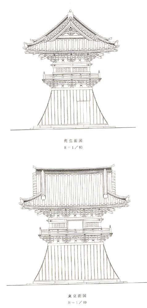 酒見寺　立面図