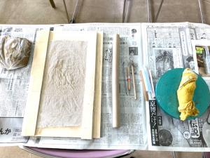 製作のための のばし棒や型抜きなど道具の写真