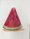 スイカの水彩画