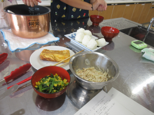 おかずがすべて出来上がり準備万端です