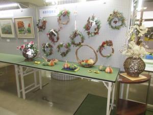 展示している「南部手芸教室」の作品