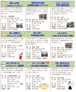 南部公民館主催講座の一覧