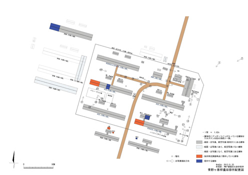 image: The plot plan of the Aonogahara Prisoner of War Camp