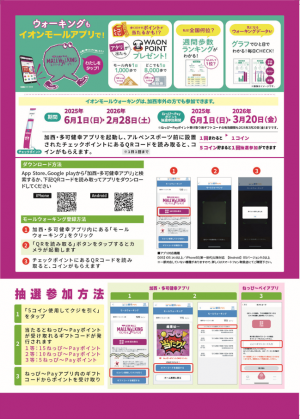 イオン健康ポイントのチラシ（裏面）