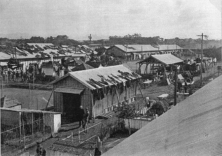 image: Barracks with futons aired out on the rooftops (16)