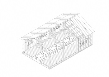 image: A reconstruction of a barrack for soldiers 