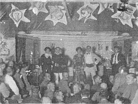 image: A theatrical play in the barracks