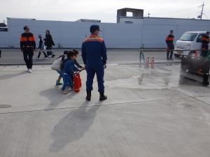 初期消火体験コーナー