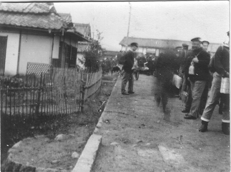 image: Daimon Station of the Banshu Railroad, which appears to have been taken when the prisoners were released