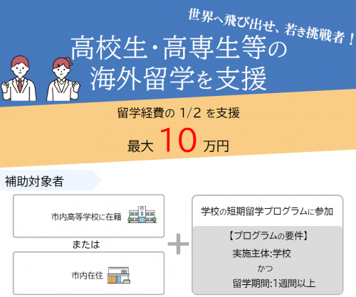 海外留学助成金制度概要チラシ