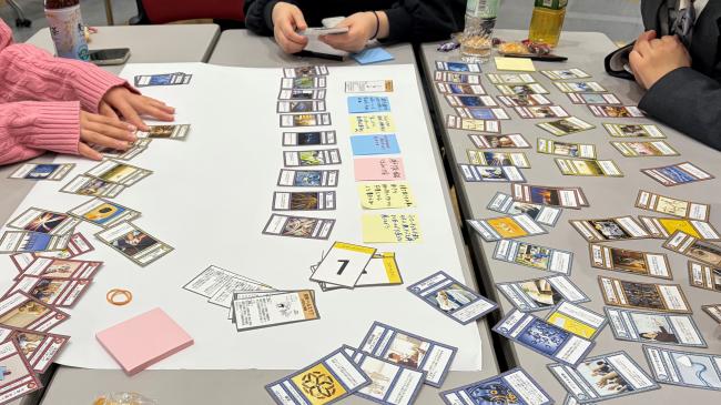 ワークショップのテーブル