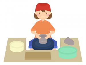 陶芸体験教室イラスト