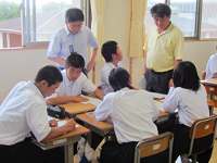 北条中学校でライフスキル学習風景の画像