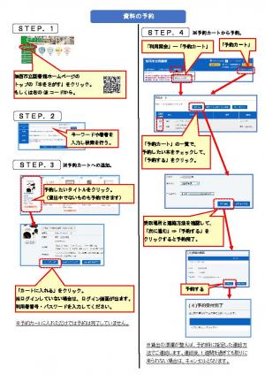 資料の予約方法の説明